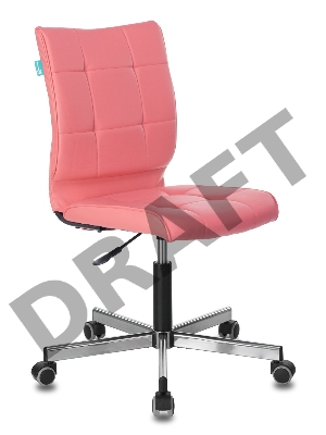 Кресло Бюрократ CH-330M/PINK без подлокотников розовый Lincoln 205 искусственная кожа крестовина металл