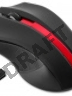 Мышь Oklick 615MW черный/красный оптическая (1000dpi) беспроводная USB (2but) 