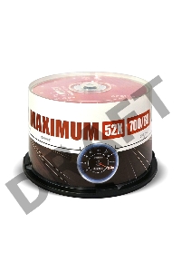 Диск CD-R Mirex 700 Mb, 52х, Maximum, Cake Box (50), (50/300)