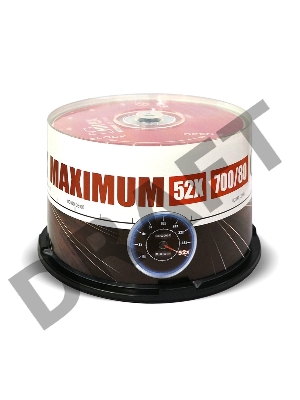 Диск CD-R Mirex 700 Mb, 52х, Maximum, Cake Box (50), (50/300)