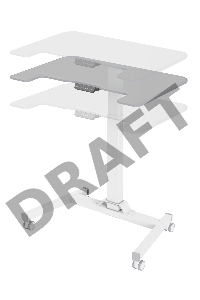 Стол для ноутбука Cactus VM-FDE101 столешница МДФ серый 80x60x123см (CS-FDE101WGY)