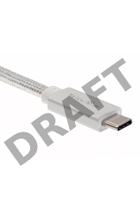 Кабель USB 3.1 Type Cm -- Cm IC 5А 10Gbs длина 1M, Telecom <TC420S> серебряный