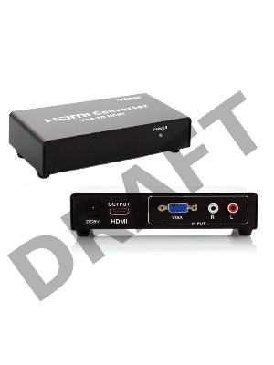 Переходник VCOM DD491 Конвертер VGA + аудио => HDMI