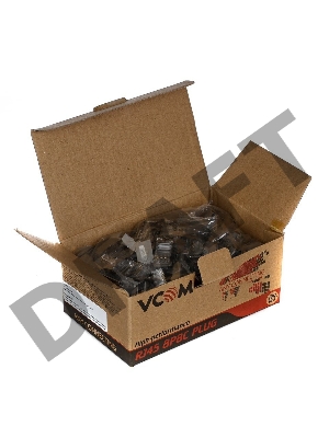 Коннектор RJ-45 для FTP кабеля 5 кат. экранированный VCOM, 100шт,