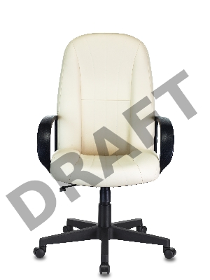 Кресло руководителя Бюрократ T-898/OR-10 молочный искусственная кожа