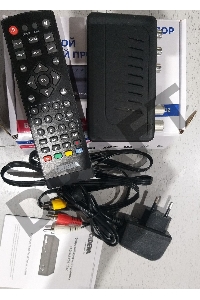 (Из ремонта, рабочий, гарантия 7дней) Ресивер DVB-T2 Cadena CDT-1712 (TC) черный
