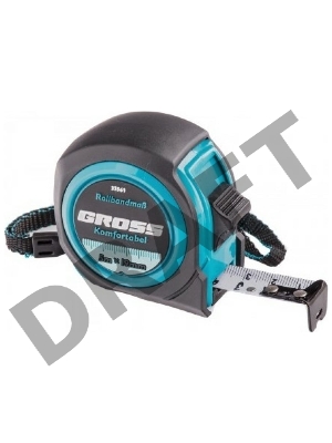 Рулетка GROSS 32561  komfortabel 5м х 19мм обрезиненный корпус