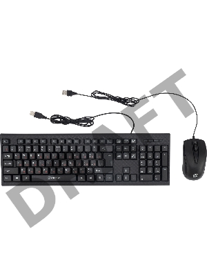 Клавиатура + мышь Oklick 630M клав:черный мышь:черный USB