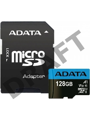 Флеш карта ADATA MICRO SDXC 128GB W/AD. AUSDX128GUICL10A1-RA1