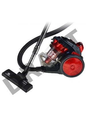 Пылесос EUROSTEK EVC-3002 без мешка МУЛЬТИ-Циклон Максимальная мощность 2200 Вт., мощность всасывания 400 Вт., регулировка мощности всасывания, технология МУЛЬТИ-ЦИКЛОН, телескопическая металлическая трубка и щетка для пола, объем пылесборника 2,5 литра, 