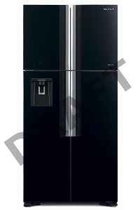 Холодильник Hitachi R-W660PUC7 GBK 2-хкамерн. черное стекло (двухкамерный)