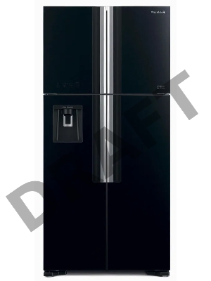 Холодильник Hitachi R-W660PUC7 GBK 2-хкамерн. черное стекло (двухкамерный)