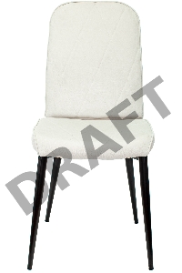 Стул для кухни Бюрократ KF-3_2 комплект 2шт молочный Velvet 20 металл черный на ножках (KF-3/VELV20_2)