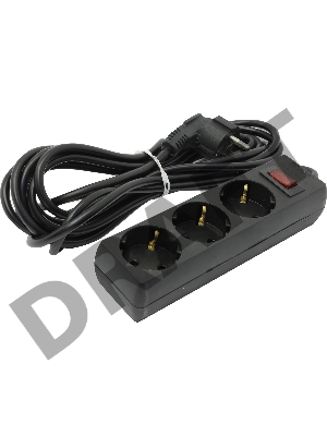 Сетевой фильтр ExeGate EX221182RUS SP-3-5B (3 розетки, 5м, евровилка, черный)