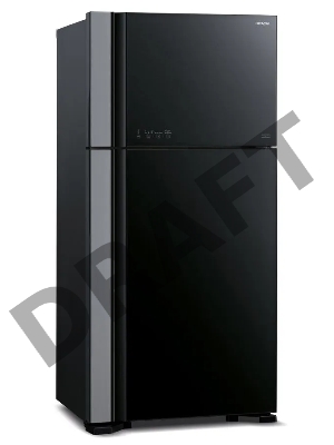 Холодильник Hitachi R-VG660PUC7-1 GBK черное стекло (двухкамерный)