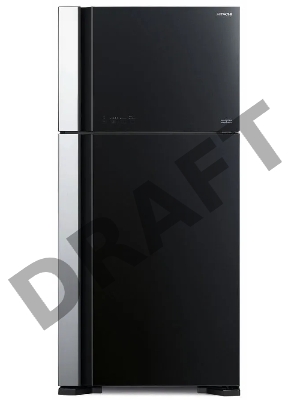 Холодильник Hitachi R-VG660PUC7-1 GBK черное стекло (двухкамерный)