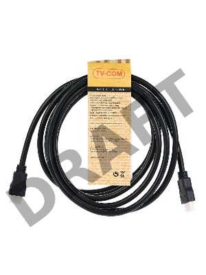Кабель цифровой TV-COM HDMI19M to HDMI19M, V1.4+3D, 3m