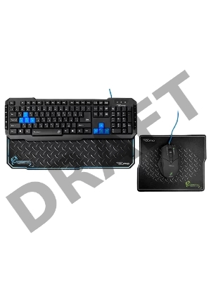 Игровой набор  Qumo Spirit Of Wisdom, клавиатура   мышь проводная, оптическая коврик