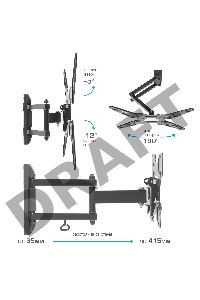 Кронштейн для LED/LCD телевизоров Kromax OPTIMA-414 black