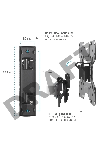 Кронштейн для LED/LCD телевизоров Kromax OPTIMA-414 black