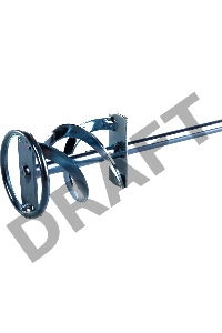 Миксер для красок и штукатурных смесей, 60 х 400 мм, оцинкованный, хвостовик SDS Plus// Denzel