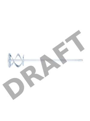 Миксер для красок и штукатурных смесей, 100 х 600 мм, оцинкованный, хвостовик SDS Plus// Denzel