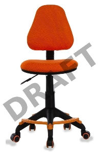 Кресло детское Бюрократ KD-4-F/TW-96-1 оранжевый TW-96-1 колеса оранжевый