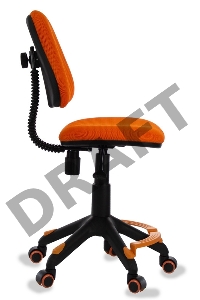 Кресло детское Бюрократ KD-4-F/TW-96-1 оранжевый TW-96-1 колеса оранжевый
