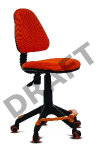 Кресло детское Бюрократ KD-4-F/TW-96-1 оранжевый TW-96-1 колеса оранжевый