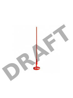 Миксер для красок, 100 х 8 х 600 мм, шестигранный хвостовик// Denzel