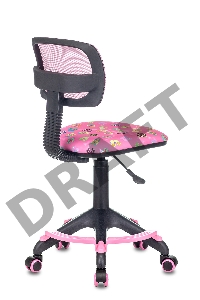 Кресло детское Бюрократ CH-299-F/PK/FLIPFLOP_P спинка сетка розовый сланцы колеса розовый