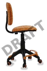 Кресло детское Бюрократ CH-204-F/GIRAFFE оранжевый жираф колеса оранжевый