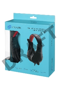 Наушники с микрофоном Oklick HS-L100 черный/красный 2м мониторы оголовье (NO-530)