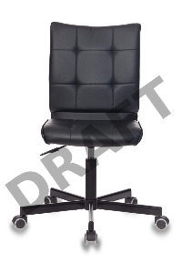 Кресло Бюрократ CH-330M/BLACK без подлокотников черный искусственная кожа крестовина металл