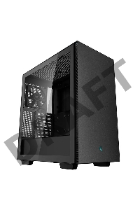 Корпус Deepcool CH510 без БП, боковое окно (закаленное стекло), 1x120мм вентилятор сзади, черный, ATX