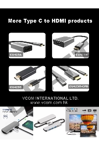 Кабель USB3.1 CM-HDMI 1.8M CU423MCPD-1.8M VCOM