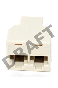 Коннектор проходной адаптер RJ45 5bites LY-US027 RJ-45/RJ-45x2 8P8C F/2F