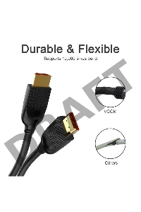 Кабель Aopen HDMI 19M/M ver 2.0, 3М,2 фильтра, Aopen/Qust <ACG517D-3M>