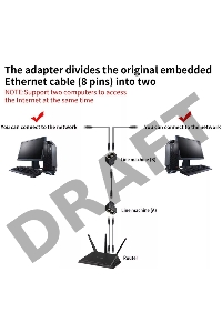 Коннектор проходной адаптер RJ45 5bites LY-US027 RJ-45/RJ-45x2 8P8C F/2F