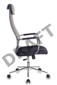 Кресло руководителя Бюрократ KB-9N/DG/TW-12 серый TW-01 TW-11 сетка крестовина хром