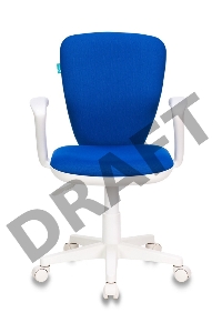 Кресло детское Бюрократ KD-W10AXSN/26-21 синий 26-21 (пластик белый)