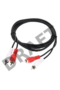 Кабель соединительный 2xRCA (M) - 2xRCA (M) черный 2m, Telecom <TAV7158-2M>