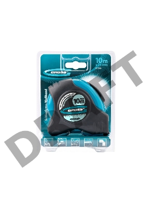 Рулетка GROSS 31115  ''schlagfest'' 10м x 25мм магн. обрез зацеп двухст. шкала автоматич. фиксация