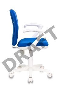 Кресло детское Бюрократ KD-W10AXSN/26-21 синий 26-21 (пластик белый)