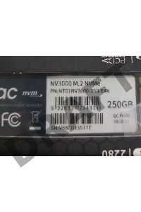 (Из ремонта, рабочая, гарантия 14 дней) Накопитель SSD Netac M.2 2280 NV3000 NVMe PCIe 250GB NT01NV3000-250-E4X (heat sink)