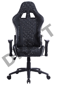 Кресло игровое Cactus CS-CHR-030BLS черный/серебристый сиденье черный/серебристый эко.кожа с подголов. крестовина металл пластик черный