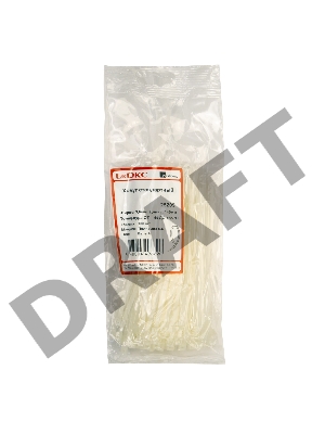 Хомут кабельный 3.6х140 полиамид бел. (уп.100шт) ДКС 25209