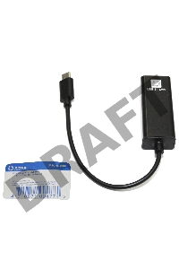 Кабель-адаптер 5bites UA3C-45-08BK  USB3.1 / RJ45 100MB / BLACK