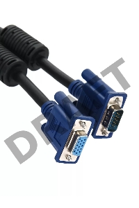 Кабель VCOM VVG6460-5MO удлинительный Монитор-SVGA card (15M-15F) 5m, 2 фильтра