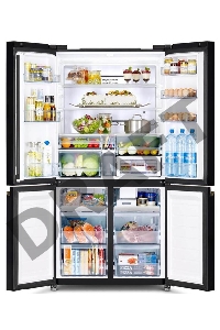 Холодильник Hitachi R-WB720VUC0 GBK 3-хкамерн. черное стекло (трехкамерный)